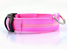 Load image into Gallery viewer, Nylon LED Pet Dog Collar,Night Safety Flashing Glow In The Dark Dog Leash,Dogs Luminous Fluorescent Collars Pet Supplies