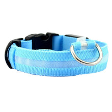 Load image into Gallery viewer, LED Pet Nylon Dog Collar Night Safety Flashing Glow In The Dark Dog Leash Dogs Luminous Fluorescent Collars Collar Perro