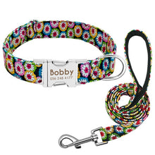 Load image into Gallery viewer, Dog Collar Custom Nylon Puppy Cat Dog Tag Collar Leash Personalized Pet Nameplate ID Collars Adjustable For Medium Large Dogs