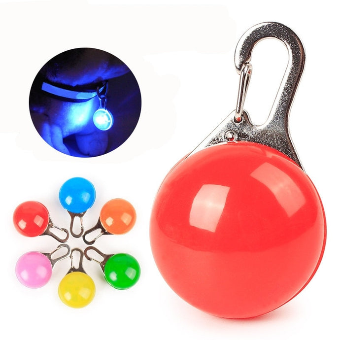 Pet Night Safety LED Flashlight Collar Dog Guide Lights Glowing Pendant Necklace Pet Luminous Bright Glowing Collar NO BATTERY