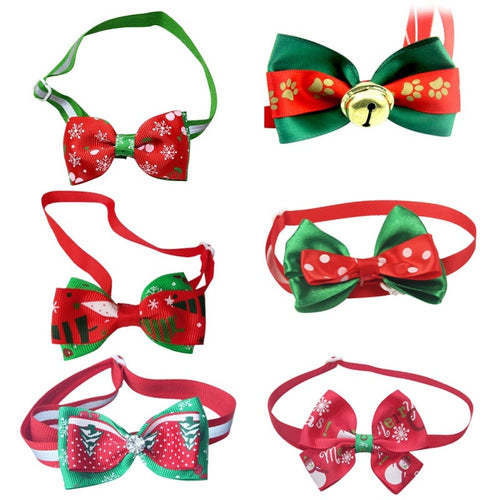 Christmas Wedding Cats Dog Tie Decor Dogs Bowtie Collar Holiday Decoration Christmas Grooming Pet Supplies 2020