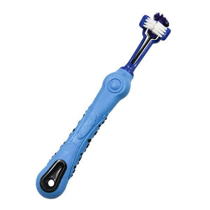 Three Sided Pet Toothbrush Dog Brush Addition Bad Breath Tartar Teeth Care Dog Cat Cleaning Mouth dog Cat toothbrush Dropship